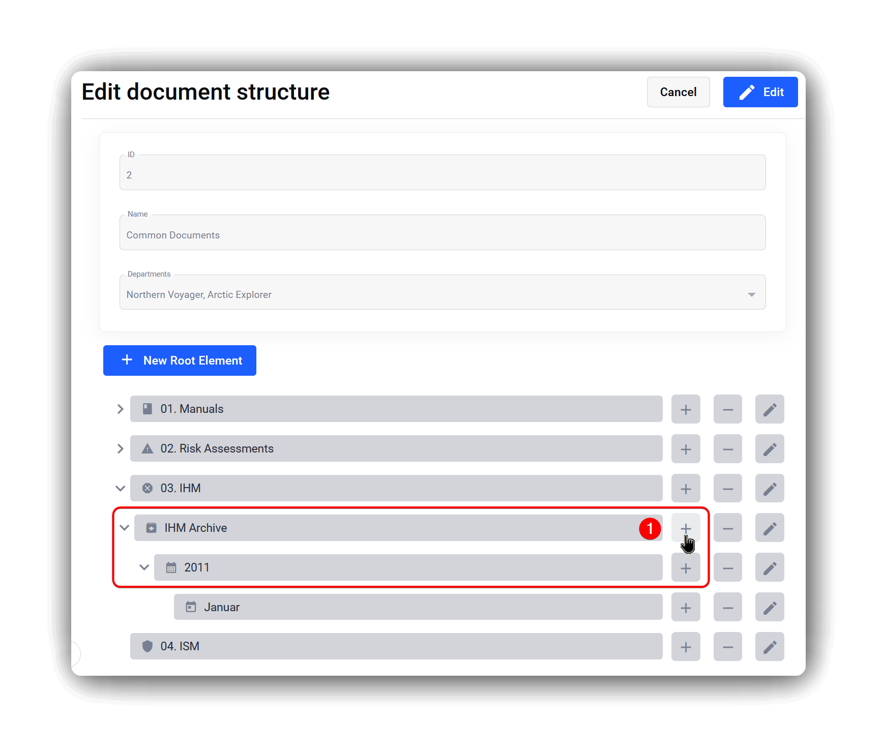 How to add further subsections to your Document Structure's Menu Items.